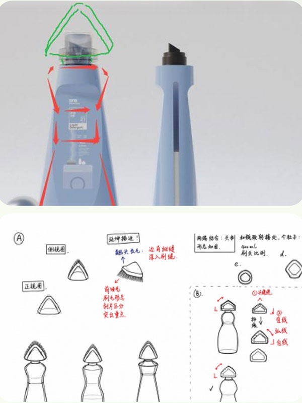 Quitamanchas para tapicería de 400 ml con aplicador de cepillo — Concepto de producto