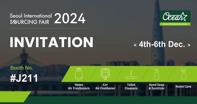 Ocean Star — portada de invitación para la Seoul International Sourcing Fair 2024, Stand J211.