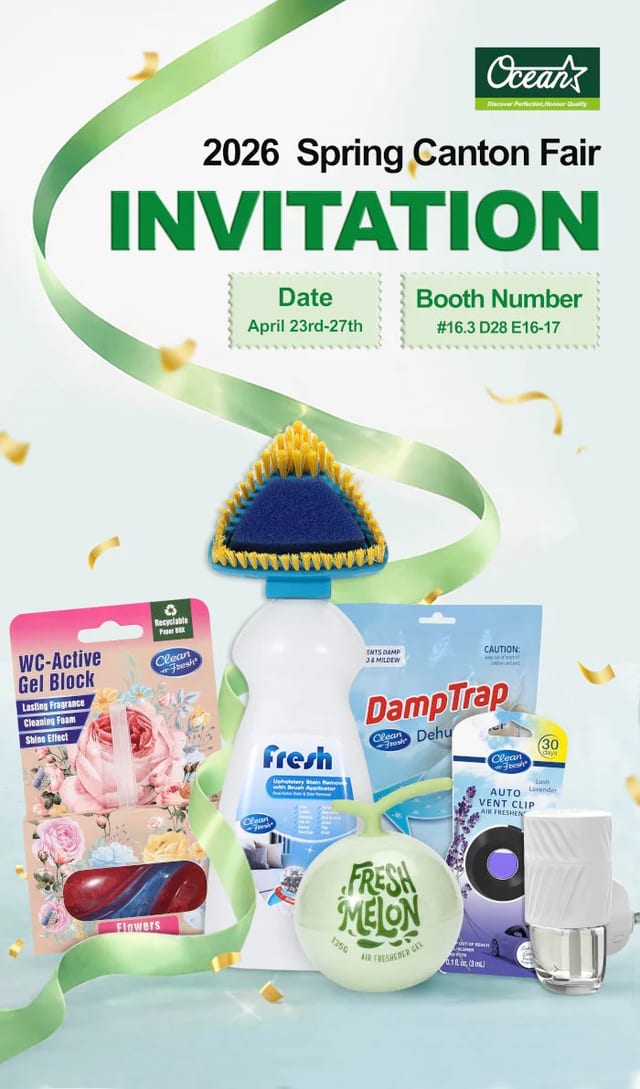 Ocean Star — banner de invitación para la Feria de Cantón Primavera 2026, Stand 16.3 D28 E16-17.