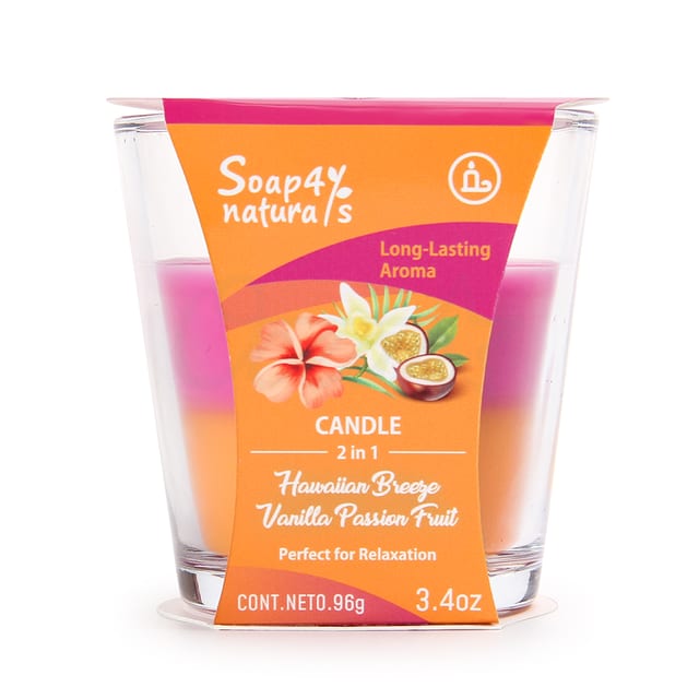 Jar Candle 2 in 1 Hawaiian Breeze Vanilla Passion Fruit 96g