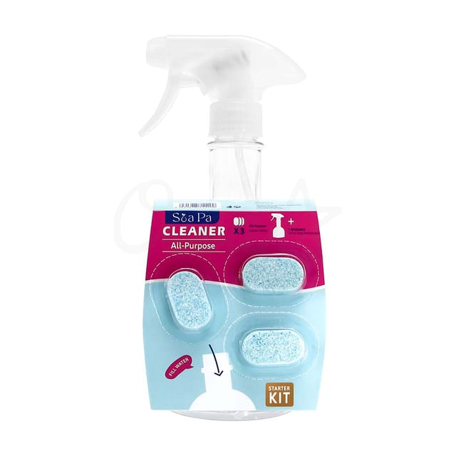 Os E2304001 All Purpose Cleaner Start Set Blister Pack 1trigger Spray 8g 3 Tablets Front