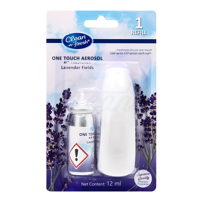 One Touch Mini Aerosol Air Freshener Lavender Fields 1refill