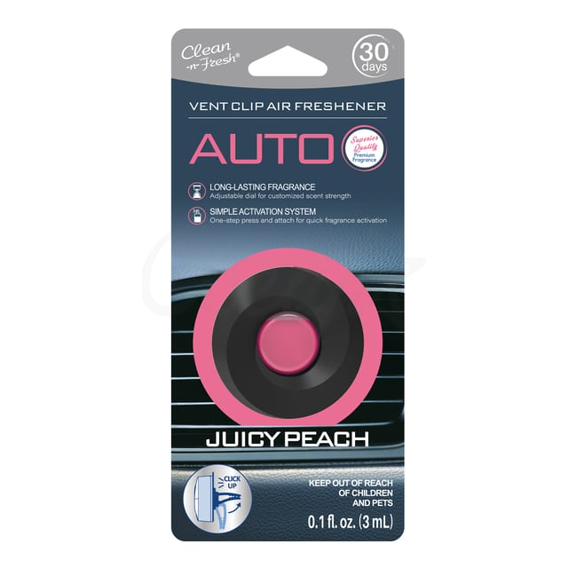 Osp250860 Auto Vent Clip Air Freshener Juicy Peach 1Pack