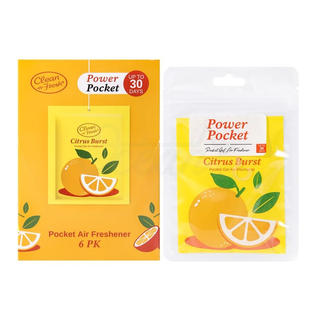Osp250867 Pocket Gel Air Freshener Citrus Burst 6pack With Package