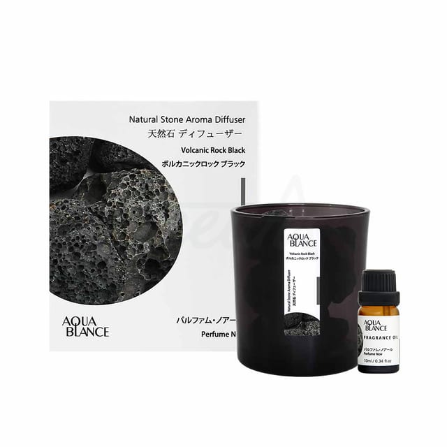 Osl23101 Natural Stone Aroma Diffuser Perfume Noir With Volcanic Rock Black