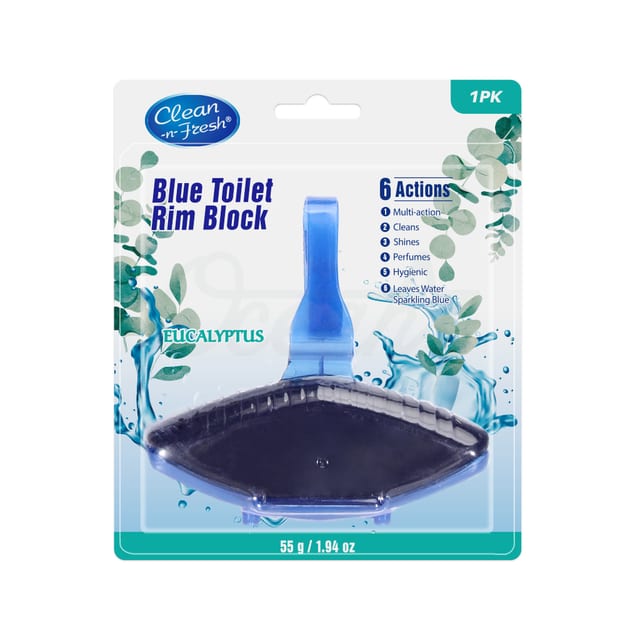 Blue Toilet Rim Block Eucalyptus 1pack