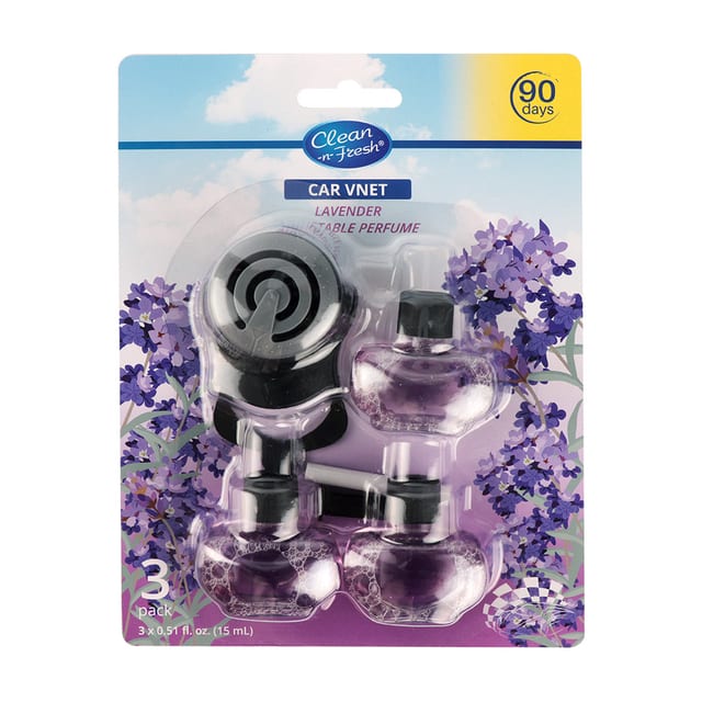 Adjustable Car Vent Freshener Lavender 3pack