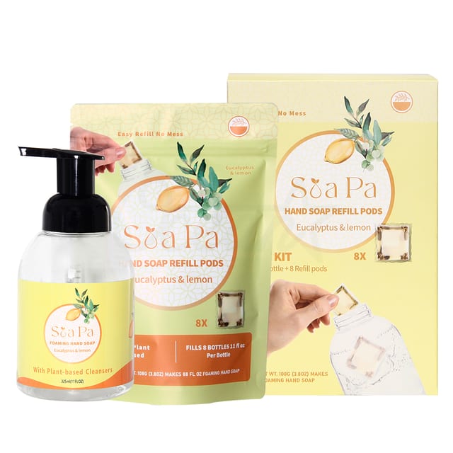 Hsp7003 Concentrated Hand Soap Pods Set Eucalyptus Lemon 325ml