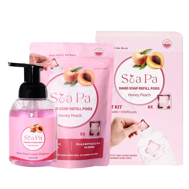Hsp7003 Concentrated Hand Soap Pods Set Honey Peach 325ml