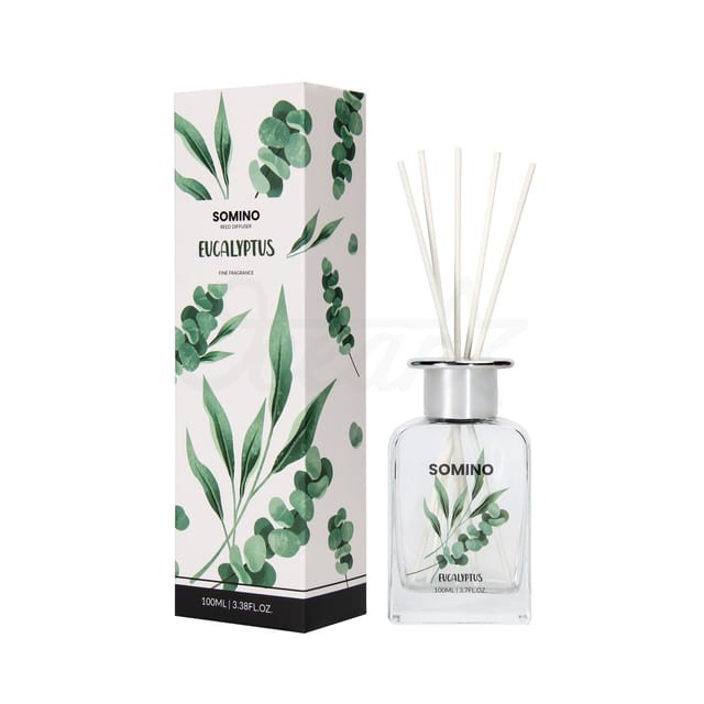 Osp250814 Flat Clear Bottle With Silver Cap Reed Diffuser 100ml