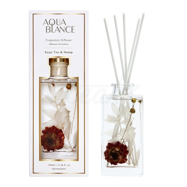 Osl23h03 Flower Reed Diffuser Sage Tea Hemp 100ml