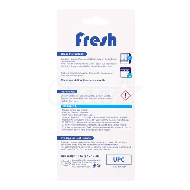 Osp2602066 Dishwasher Cleaner Tablets 3pack Back