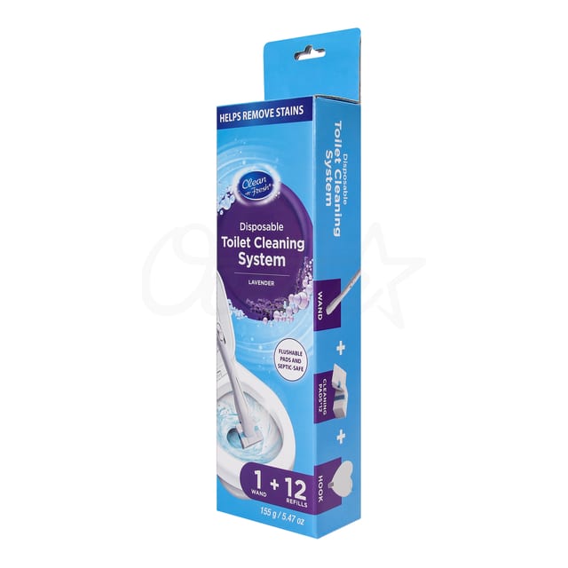 Disposable Toilet Cleaning System Lavender Side