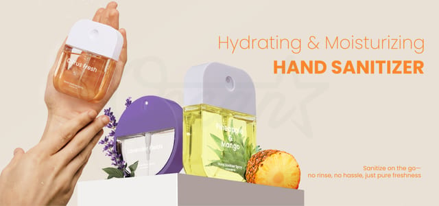 Spray desinfectante de manos de 35 ml: fórmula alcohólica de rápida absorción que elimina 99,9% de gérmenes, se seca limpia y rápida, cabe en cualquier bolso.