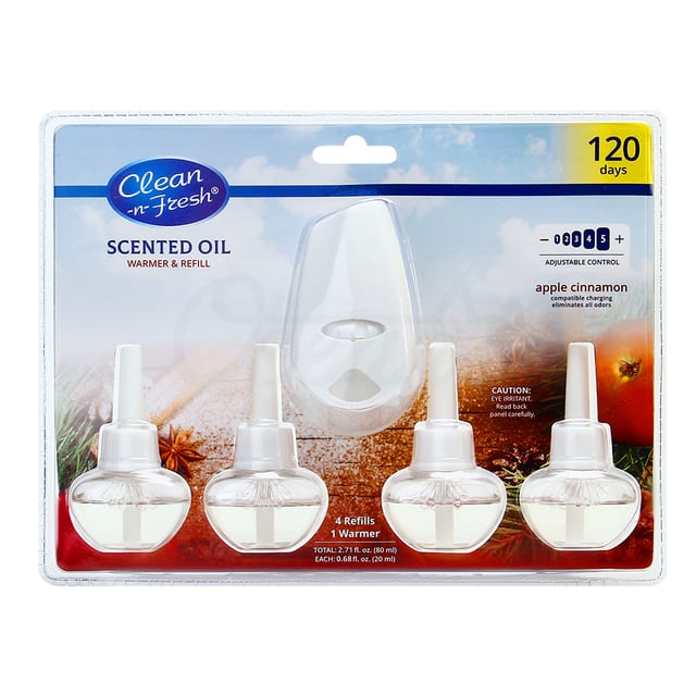 Scented Oil Apple Cinnamon 1warmer 4refills