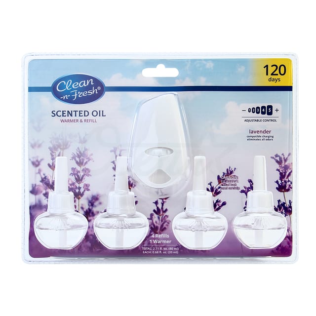 Scented Oil Lavender 1warmer 4refills