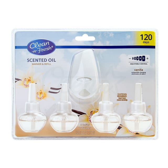 Scented Oil Vanilla 1warmer 4refills