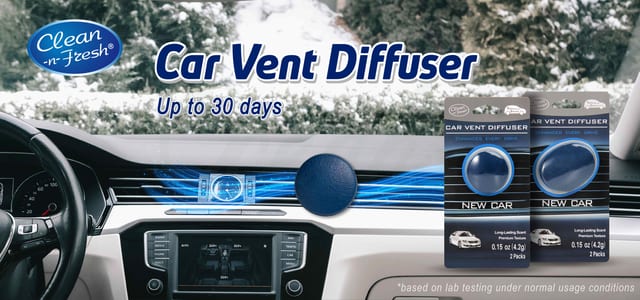 Car Vent Air Freshener With Faux Leather Clip, 2 X 2.1 g / 0.07 oz X 2 Add gentle fragrance to your ride with a sleek faux leather-style car vent diffuser clip and two 2.1g refills that are easy to swap anytime.