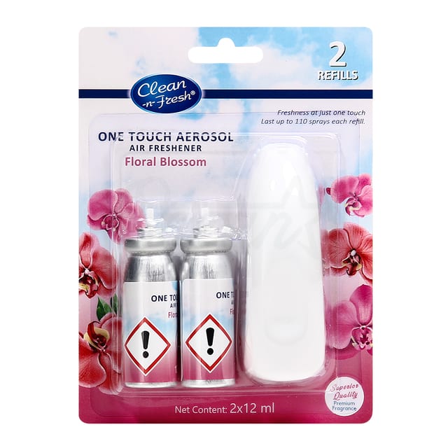 One Touch Mini Aerosol Air Freshener Floral Blossom 2refills