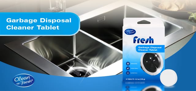 Seis pastillas de 20 g para trituradoras de residuos descomponen grasa, suciedad y restos de comida con aroma fresco: échala, enciende y listo.