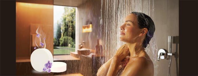 8 pastillas aromáticas de 30 g para la ducha: liberan aceites esenciales con el vapor, transformando la ducha en una experiencia de aromaterapia de spa.