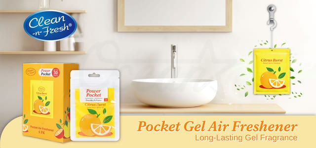 Refresh small spaces with a 6-pack of pocket gel air fresheners that hang or stand, fight odors, and deliver spill-free fragrance for up to 30 days.