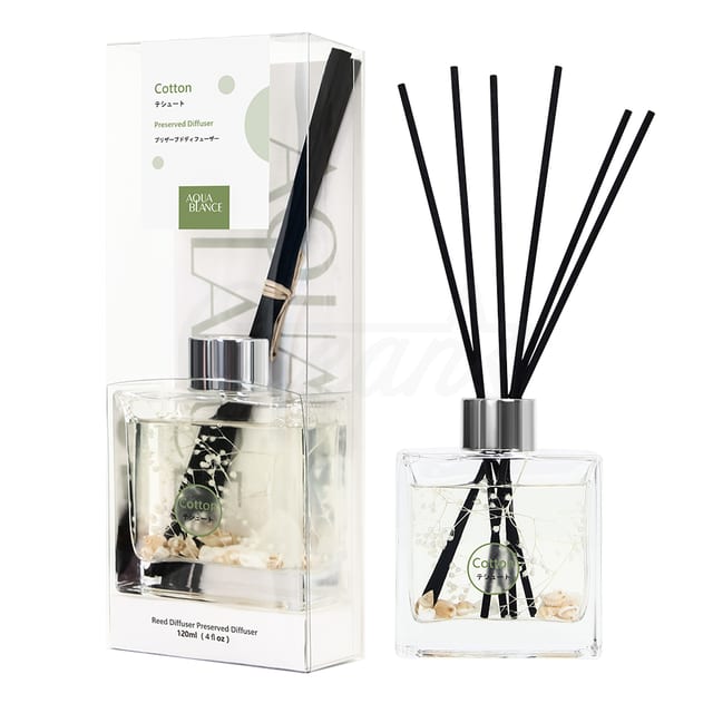 Osl22035 Cotton Preserved Reed Diffuser Set With Sea Shells Stone White Flower 120ml