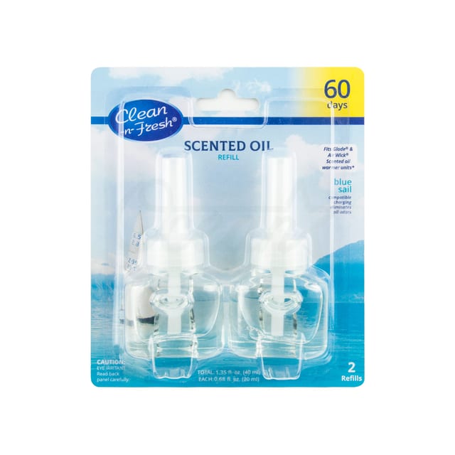 Scented Oil Universal Refill Glass Blue Sail 2pack