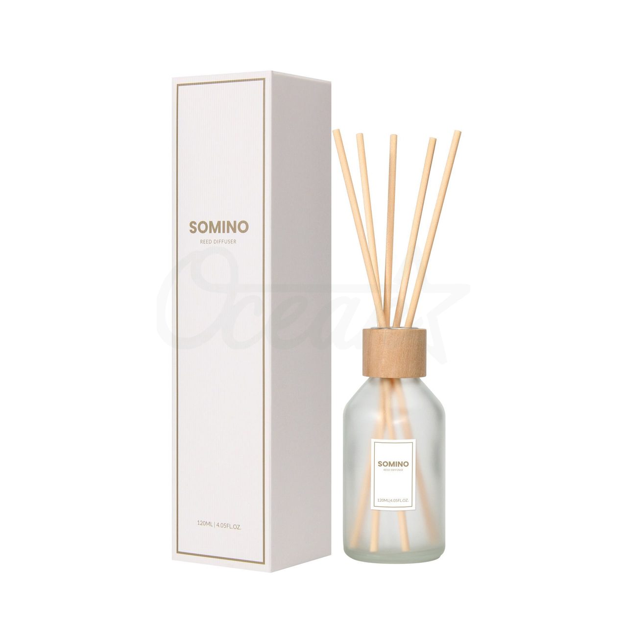 Frost Reed Diffuser 120ml Frosted Bottle Reed Diffuser | Wooden Cap