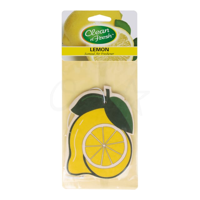 Scented Paper Car Freshener Lemon
