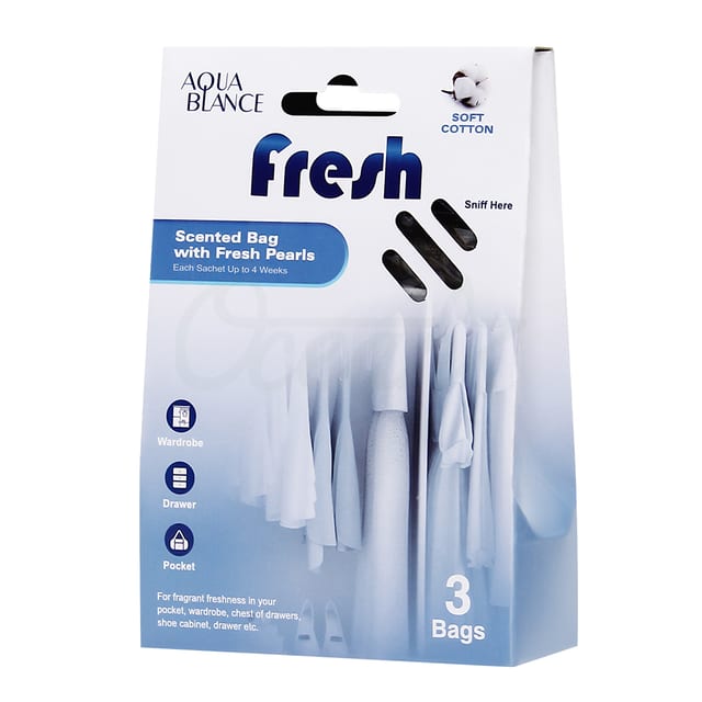 Osf23004 Scented Bag With Fresh Pearls Soft Cotton 3pack Side
