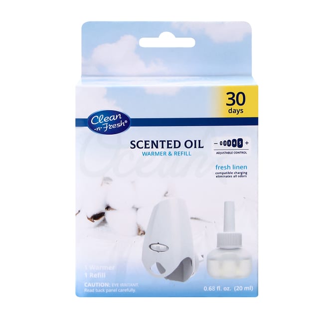 Scented Oil Warmer and Refill Fresh Linen 1warmer 1refill