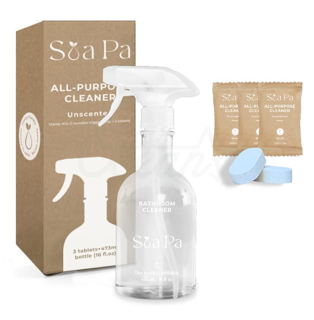 Multifunctional Cleaning Tablets 473ml Empty Bottle Set