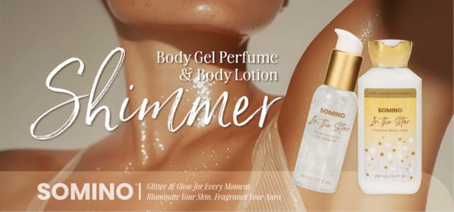 80ml shimmer body gel perfume glides on smoothly — fast-absorbing, non-sticky formula leaves a radiant shimmer and long-lasting scent for parties or daily glow.