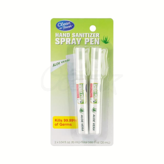 10ml Pocket Hand Sanitizer Spray Pen Aloe Vera 2 Pack