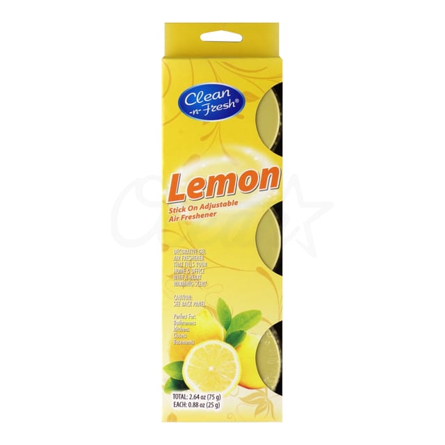 Adjustable Gel Air Freshener Lemon 3pack