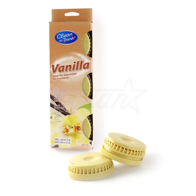 Adjustable Gel Air Freshener Vanilla 3pack