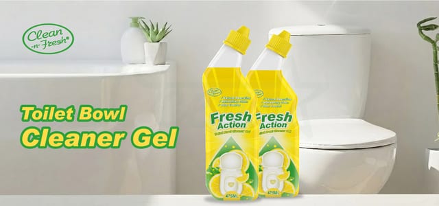 475ml fragrance-enhanced toilet bowl cleaner gel — naturally derived descaling agents remove urine stains and yellow buildup while freshening.