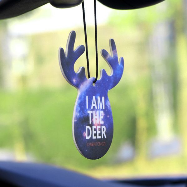 Car Pendant Creative Deer Shape Air Freshener Automobile Interior Rearview Mirror Decoration Solid Aromatherapy Perfume