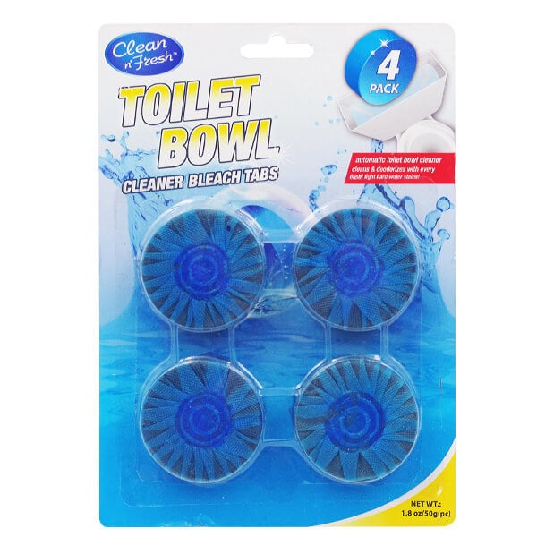 4Pack Blue Automatic Toilet Bowl Cleaner Tablets, Bathroom Toilet Tank Cleaner