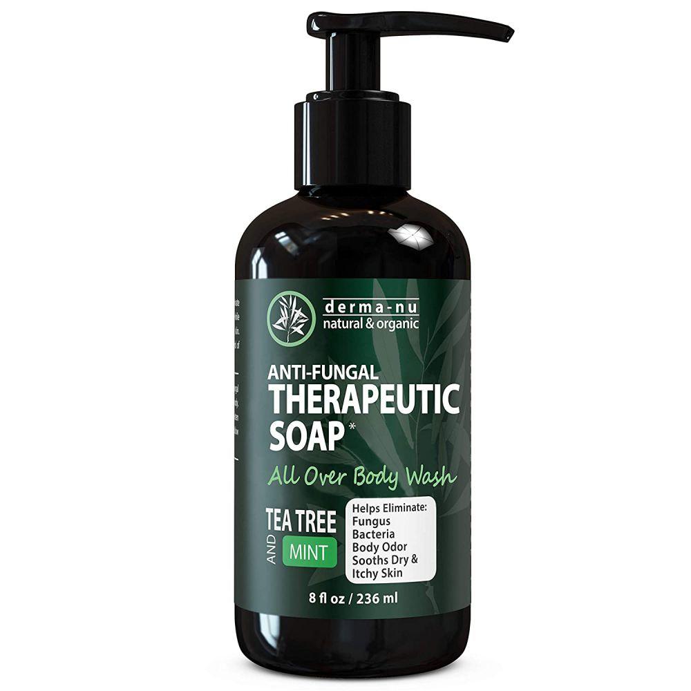 Antifungal Antibacterial Soap Body Wash Natural Fungal Treatment with Tea Tree Oil for Jock Itch Athletes Foot Body Odor Nail Fungus Ringworm Eczema Back Acne For Men and Wo