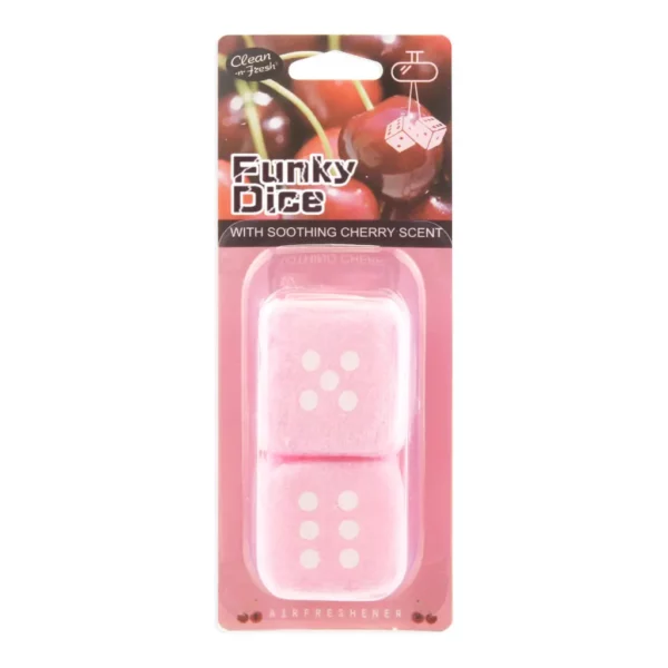 Hanging dice air freshener pink, Hanging Car Air freshener