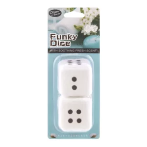 Hanging dice air freshener white, Hanging Car Air freshener