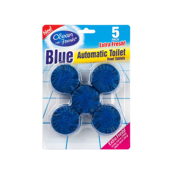 5PK Blue automatic toilet bowl cleaner tablets