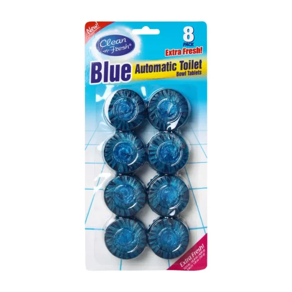 Blue Toilet Tablets (8 Pack), Toilet Bowl Cleaner Tablet