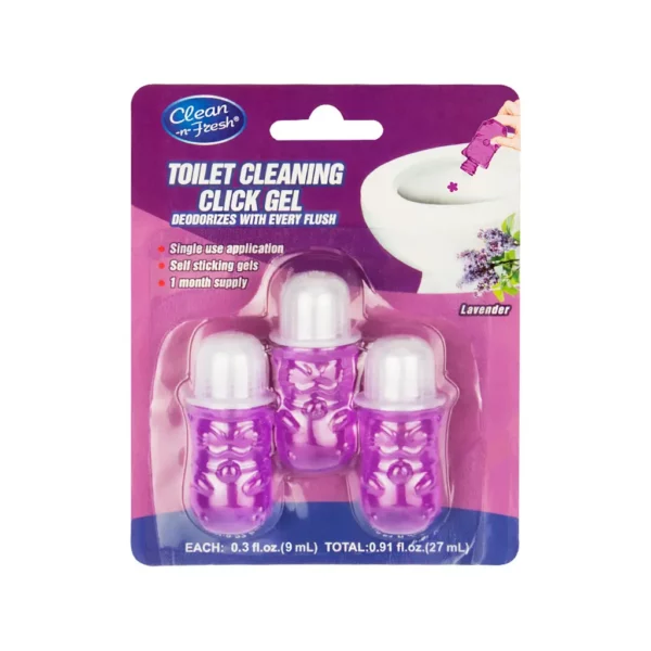 Toilet Cleaning Click Gel Lavender (3 Pack)