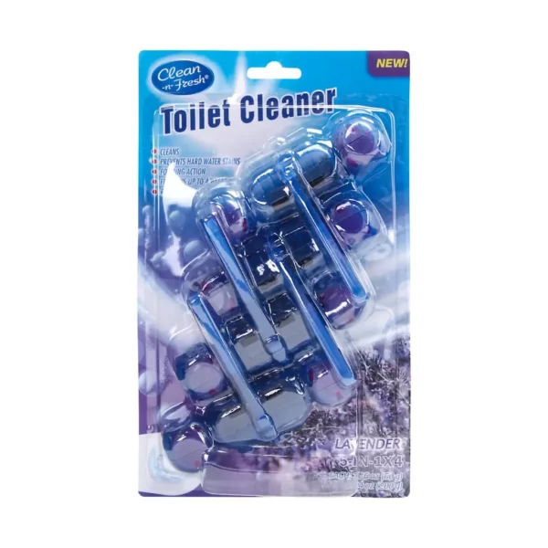 Blue Active Toilet Bowl Cleaner (4 Pack), Toilet Rim Block