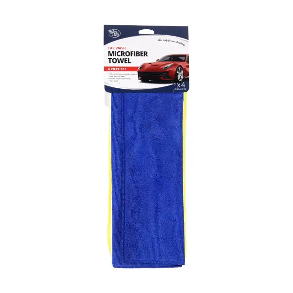 4pk 40×40cm Car Drying Towel, Microfiber Towel - Ocean Star