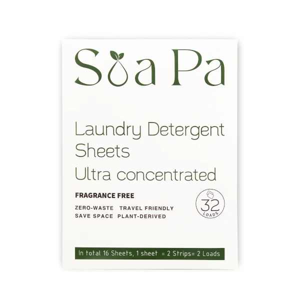 Laundry Detergent Sheets 32 loads/ 16 sheets, paper bag