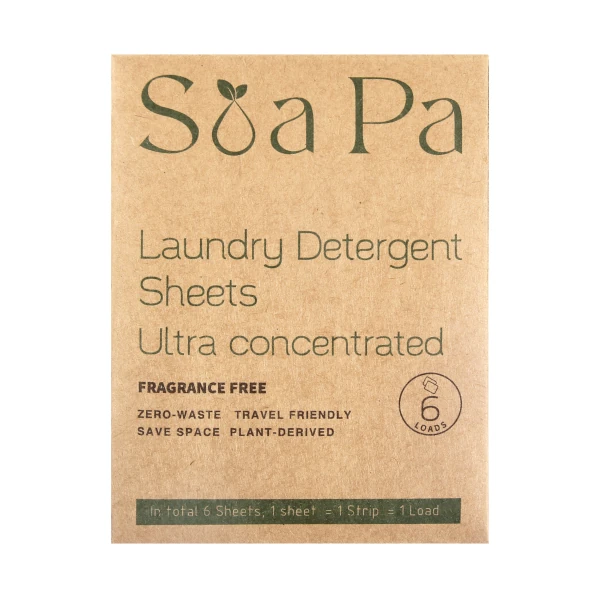 Travel Size Laundry Detergent Sheets 6 loads/ 6 sheets(travel size), Kraft paper envelopes